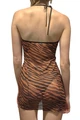 Kadın Leopar Desenli Gecelik, Vücudu Saran, Polyester Elastan - Resim 5