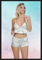 Kadın Desenli Alt Üst Takım, %100 Polyester, Yazlık Rahat Kesim, S/M Beden - Resim 1