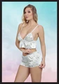 Kadın Desenli Alt Üst Takım, %100 Polyester, Yazlık Rahat Kesim, S/M Beden - Resim 2