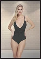 Kadın Siyah Dantel Detaylı Fantezi Babydoll - Poliamid, Elastan - Resim 4