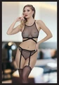 Siyah File, Şerit Detaylı Poliamid Fantezi Kadın İç Çamaşır Takımı - Resim 4