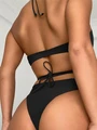Özel Tasarım Kadın İç Çamaşır Takımı, Siyah, Polyester Elastan Karışımı - Resim 3