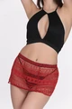 Kadın Fantezi Alt-Üst Şort Takımı, %100 Polyester, Cesur, Seksi - Resim 3