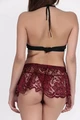 Kadın Bordo Fantezi Alt-Üst Etek Takımı, Polyester - Resim 3