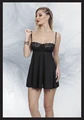 Dantel Detaylı Seksi Mini Elbise - Resim 2