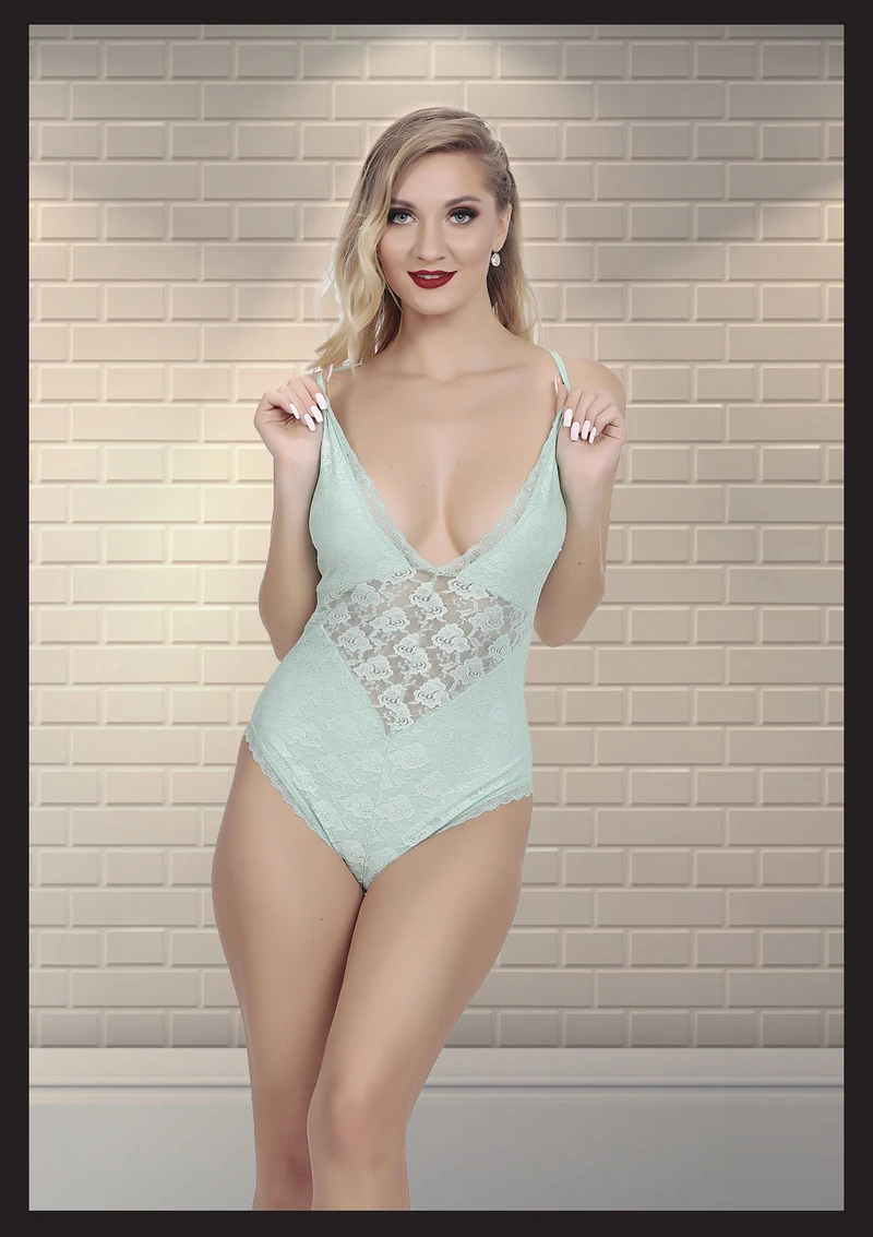 Kadın Fantezi Babydoll, Dantel Detaylı, Poliamid Elastan