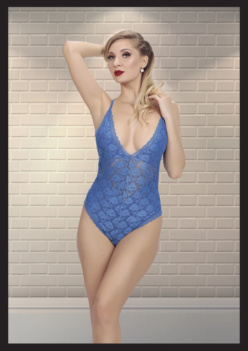 Mavi Kadın Dantel Detaylı Fantezi Babydoll, Poliamid
